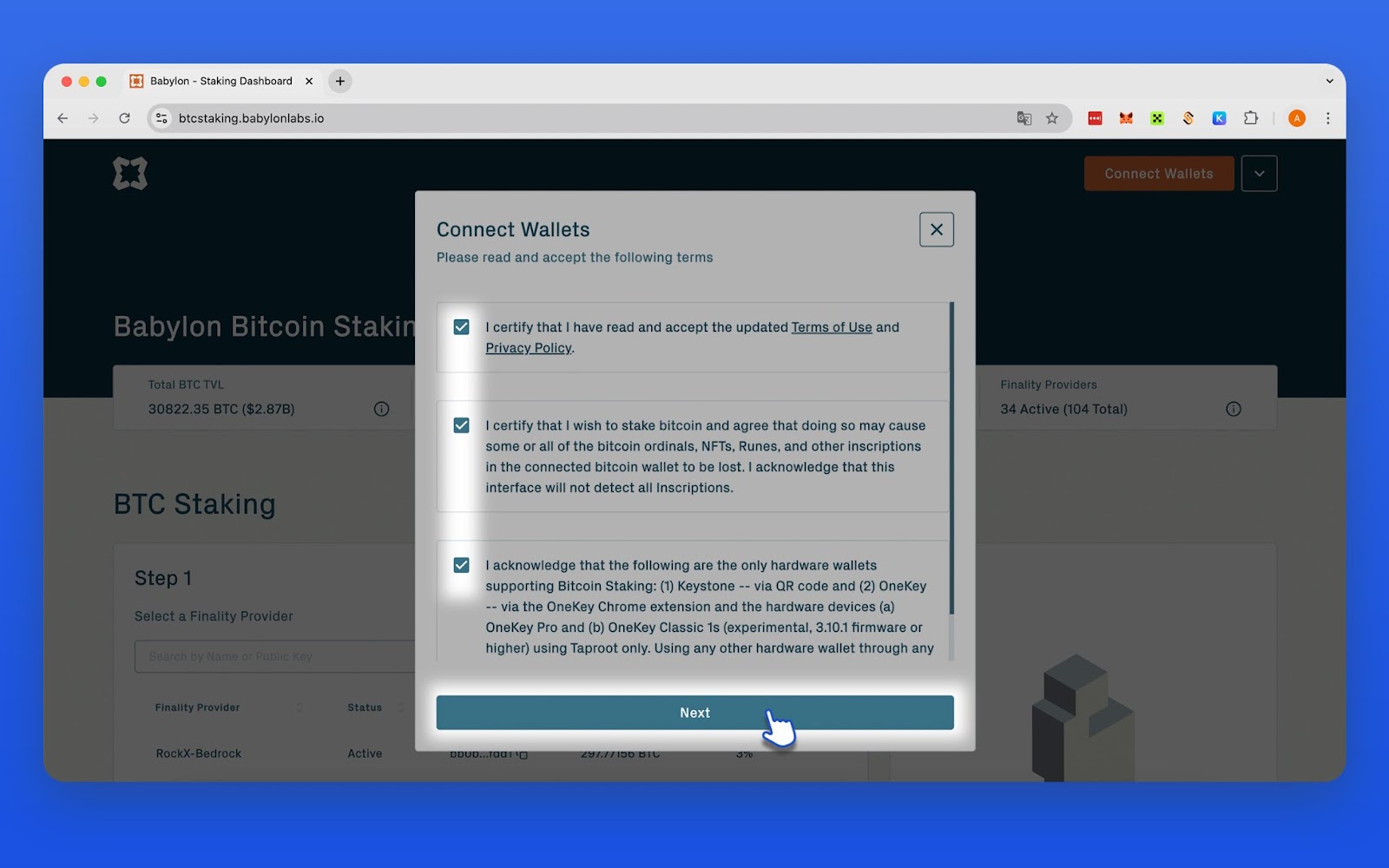 Babylon BTC（Bitcoin）质押教程– 帮助中心