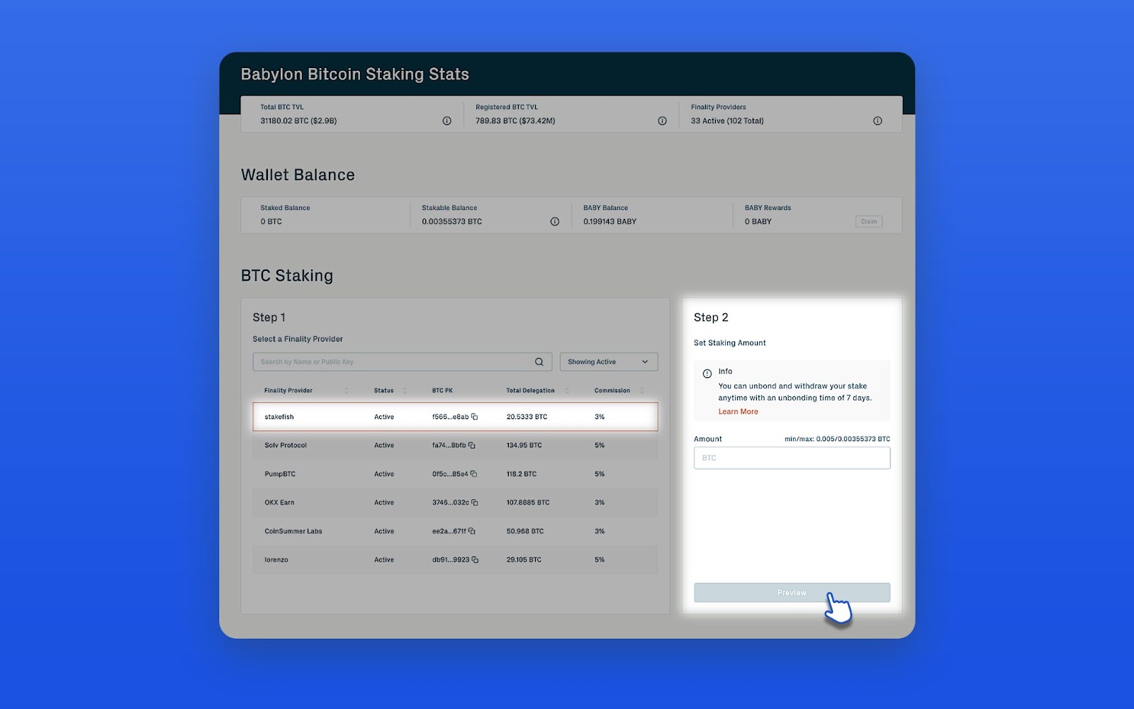 Babylon BTC（Bitcoin）质押教程– 帮助中心