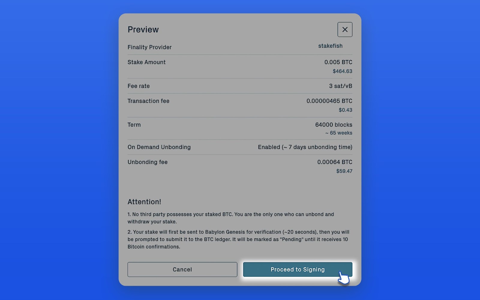 Babylon BTC（Bitcoin）质押教程– 帮助中心