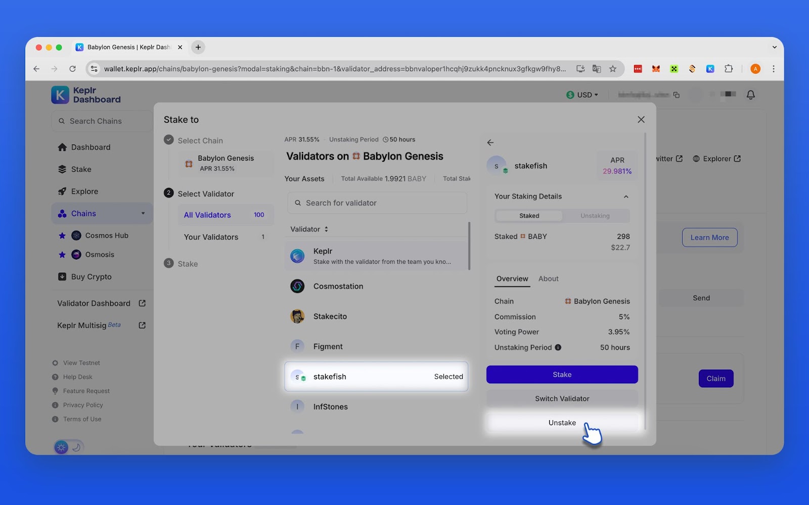 BABY（Babylon）质押教程– 帮助中心