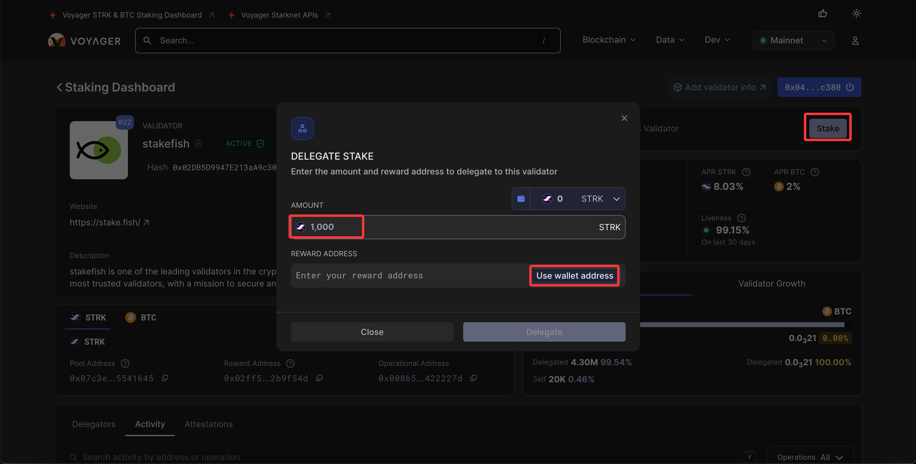 STRK（Starknet）质押教程– 帮助中心